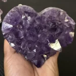 💜 Raw Brazilian Amethyst Heart – Natural Crystal for Healing, Decor, or Gifting