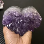 💜 Raw Brazilian Amethyst Heart – Natural Crystal for Healing, Decor, or Gifting - Image 2