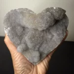 Raw Druzy Green Amethyst Heart | Healing Stone for Heart Chakra | Spiritual Gift | Crystal for Love & Clarity