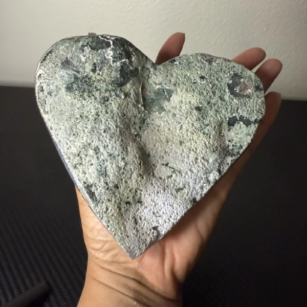 Raw Druzy Green Amethyst Heart | Healing Stone for Heart Chakra | Spiritual Gift | Crystal for Love & Clarity - Image 3